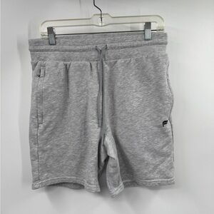 Fabletics Men's Heather Gray Sweat Shorts Size M Stretch Pockets Casual